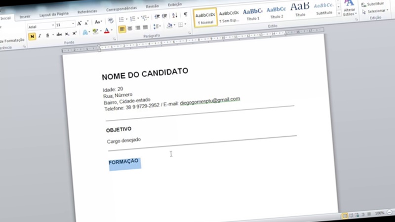 curriculo pronto word simples curriculo pronto word simples